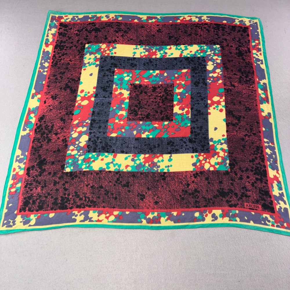 Axcess Scarf Unisex OS Multi Excellent Cotton Italy Geometric Confetti Square